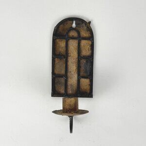 Wrought Iron Wall-Mount Candle Holder